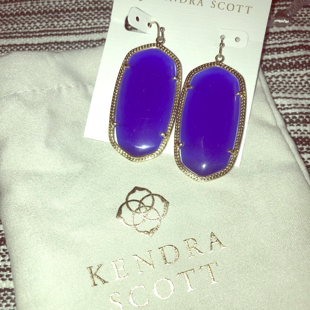 Kendra Scott Danielle Earrings in Colbalt Blue